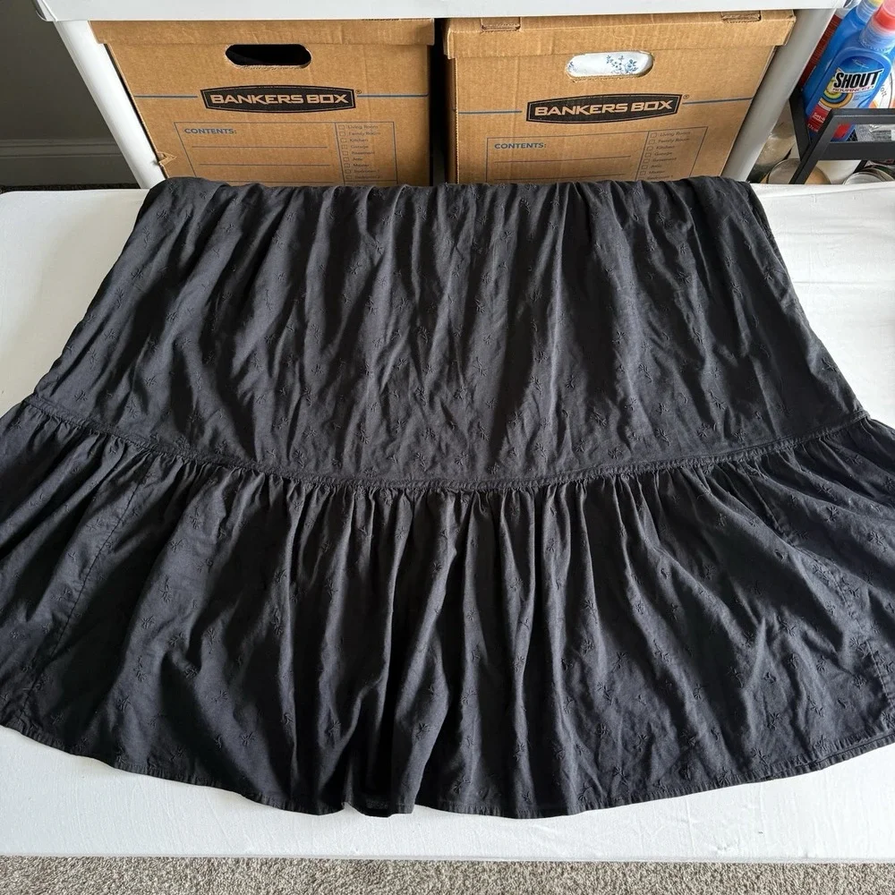 Old Navy Maxi Dress XL Tiered Dark Romantic Cottage Modest Witchy Peasant Black - Picture 4 of 16